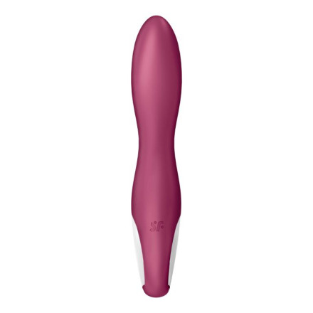 Малиновый вибратор-кролик Heated Affair с функцией нагрева - 20,5 см. 