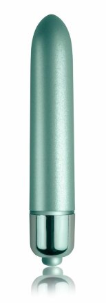 Зеленый мини-вибратор Touch of Velvet - 10,3 см. 