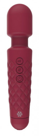 Красный вибромассажер Dashing Wand - 21 см. 