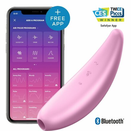 Розовый вакуум-волновой стимулятор Satisfyer Curvy 3+ 