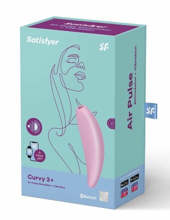 Розовый вакуум-волновой стимулятор Satisfyer Curvy 3+ 