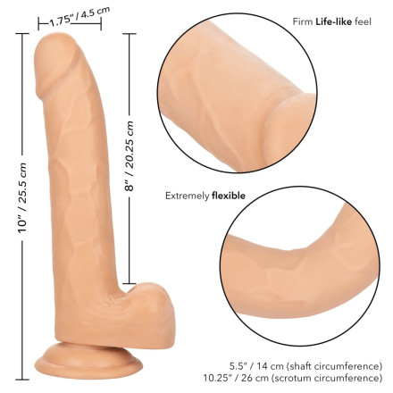 Телесный фаллоимитатор Size Queen 8  - 25,5 см. 