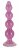 Розовый анальный стимулятор-ёлочка Anal Beads - 13 см. 