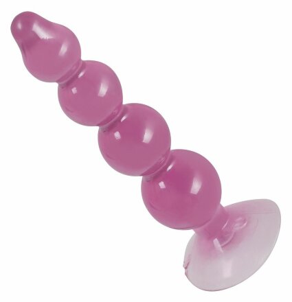 Розовый анальный стимулятор-ёлочка Anal Beads - 13 см. 