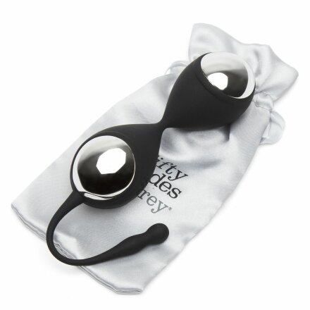 Черно-серебристые вагинальные шарики Inner Goddess Kegel Toner Balls 