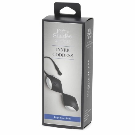 Черно-серебристые вагинальные шарики Inner Goddess Kegel Toner Balls 