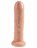 Телесный необрезанный фаллоимитатор на присоске 7&quot; Uncut Cock - 19,1 см.  