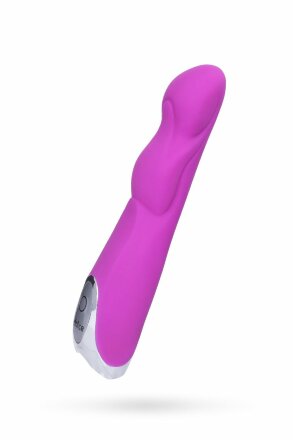 Ярко-розовый вибратор Dolce Leo - 16,5 см. 