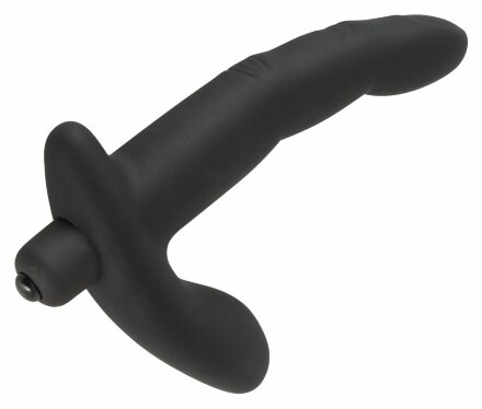 Черный вибромассажер простаты Naughty Finger Prostate Vibe - 13,8 см. 