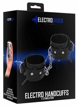 Черные наручники с электростимуляцией Electro Handcuffs 