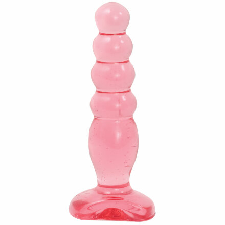 Розовая анальная пробка Crystal Jellies 5&quot; Anal Delight - 14 см. 