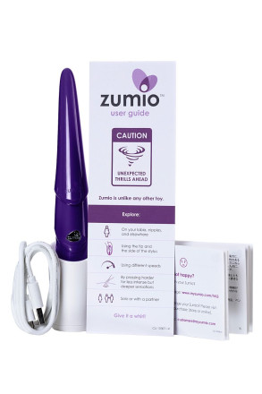 Фиолетовый стимулятор клитора с ротацией Zumio X 