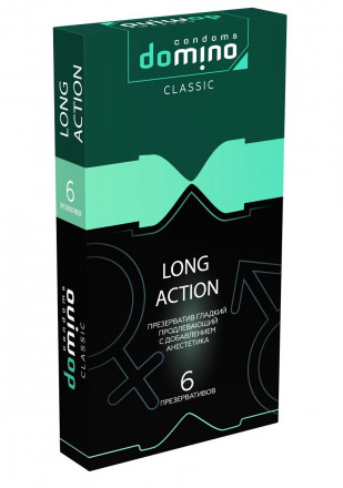 Презервативы с пролонгирующим эффектом DOMINO Classic Long action - 6 шт. 