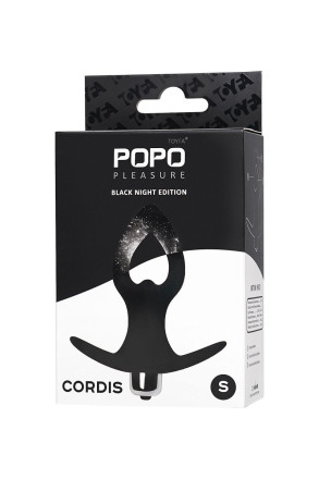 Черная анальная вибровтулка Cordis S - 10,5 см. 