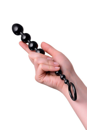 Черная анальная цепочка A-toys - 28,3 см. 