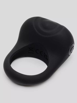 Черное эрекционное виброкольцо Sensation Rechargeable Vibrating Love Ring 