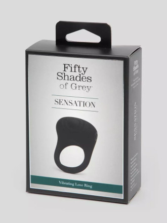 Черное эрекционное виброкольцо Sensation Rechargeable Vibrating Love Ring 