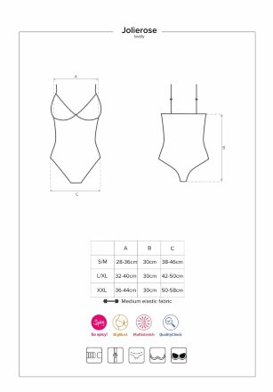 Изящное кружевное боди Jolierose 