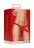 Красный вибрострапон Silicone Strap-On Adjustable - 15,5 см. 