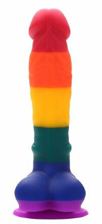 Разноцветный фаллоимитатор-реалистик COLOURFUL DILDO - 20 см. 