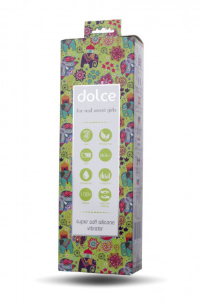 Зелёный вибратор Dolce Mateo - 16,5 см. 