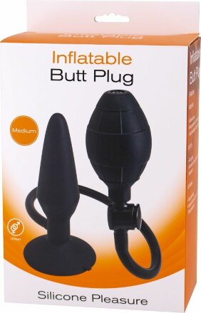 Анальная пробка с функцией расширения Inflatable Butt Plug Medium - 14,2 см. 