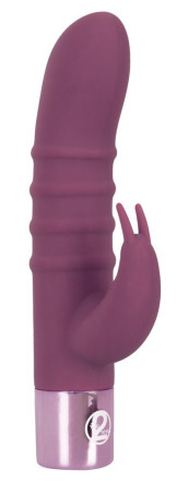 Фиолетовый вибратор-кролик с ребрышками Rabbit Vibe - 16 см. 