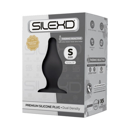 Черная малая анальная пробка SileXD - 7,2 см. 