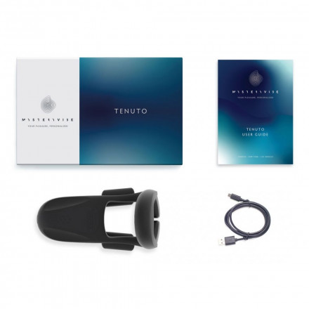 Черное технологичное эрекционное кольцо MysteryVibe Tenuto 