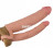 Телесная насадка для двойного проникновения Add 2 Pleasure X Tender Double Penis Sleeve - 20 см. 