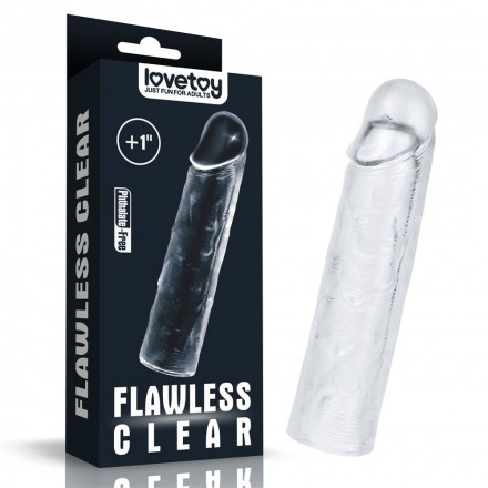 Прозрачная насадка-удлинитель Flawless Clear Penis Sleeve Add 1 - 15,5 см. 