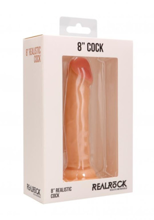 Телесный фаллоимитатор Realistic Cock 8  - 20 см. 