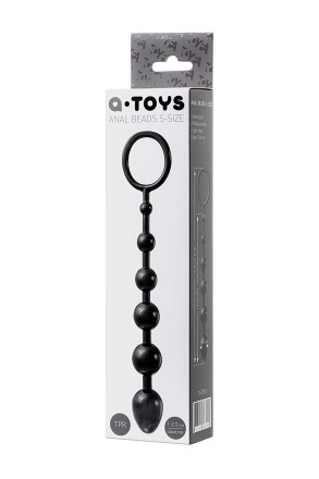 Анальная цепочка черного цвета A-toys - 19,8 см. 