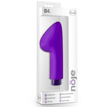 Фиолетовый вибромассажер B4 - 13,97 см. 