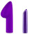 Фиолетовый вибромассажер B4 - 13,97 см. 