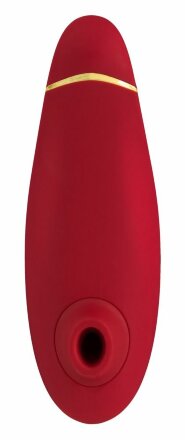 Красный бесконтактный клиторальный стимулятор Womanizer Premium 