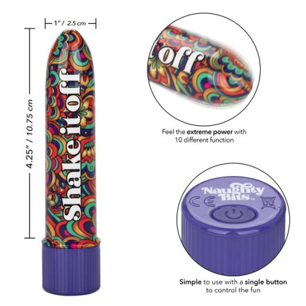 Мини-вибратор Shake It Off Powerful Mini Vibrator - 12,75 см. 
