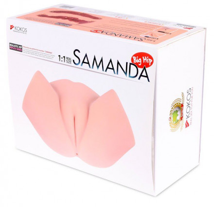 Мастурбатор-полуторс с вагиной и анусом Samanda 