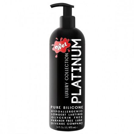 Гель-лубрикант на силиконовой основе Wet Platinum - 475 мл. 