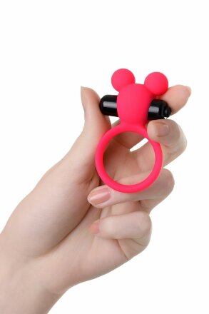 Розовое виброкольцо на пенис A-Toys 