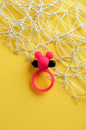 Розовое виброкольцо на пенис A-Toys 
