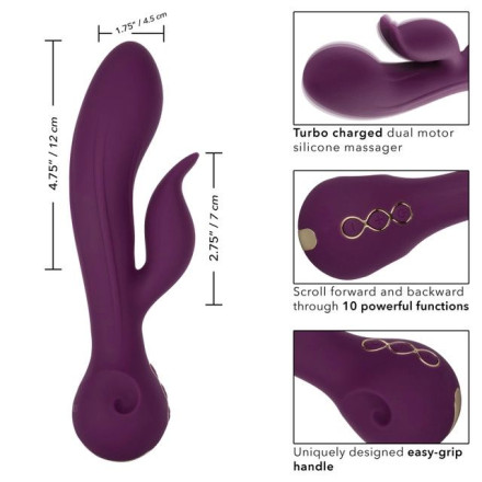 Фиолетовый вибратор-кролик Desire - 22,25 см. 