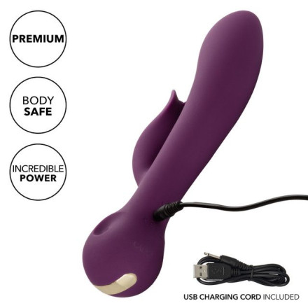 Фиолетовый вибратор-кролик Desire - 22,25 см. 