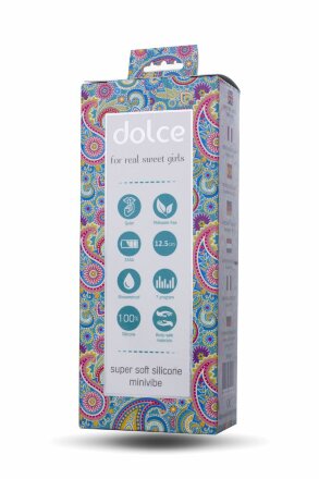 Голубой мини-вибратор Dolce Owen - 12,5 см. 