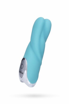 Голубой мини-вибратор Dolce Owen - 12,5 см. 
