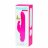 Розовый перезаряжаемый вибратор Rabbit Slimline Curve Rechargeable - 24 см. 