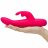 Розовый перезаряжаемый вибратор Rabbit Slimline Curve Rechargeable - 24 см. 
