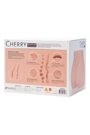 Мастурбатор-полуторс Cherry с вибрацией и двумя любовными тоннелями 