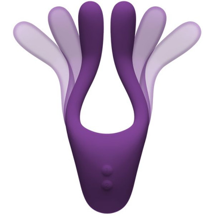 Фиолетовый вибростимулятор Bendable Multi Erogenous Zone Massager with Remote 