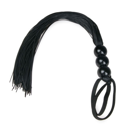 Черная силиконовая плеть Silicone Whip - 32 см. 